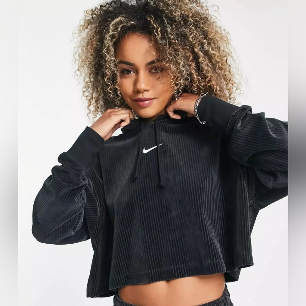 Nike Black Corduroy Hoodie